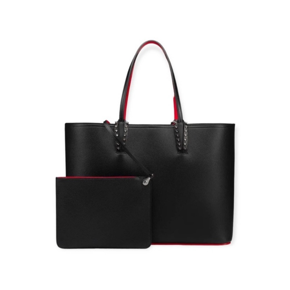 Christian Louboutin Black Cabata Calfskin Large Leather Tote
